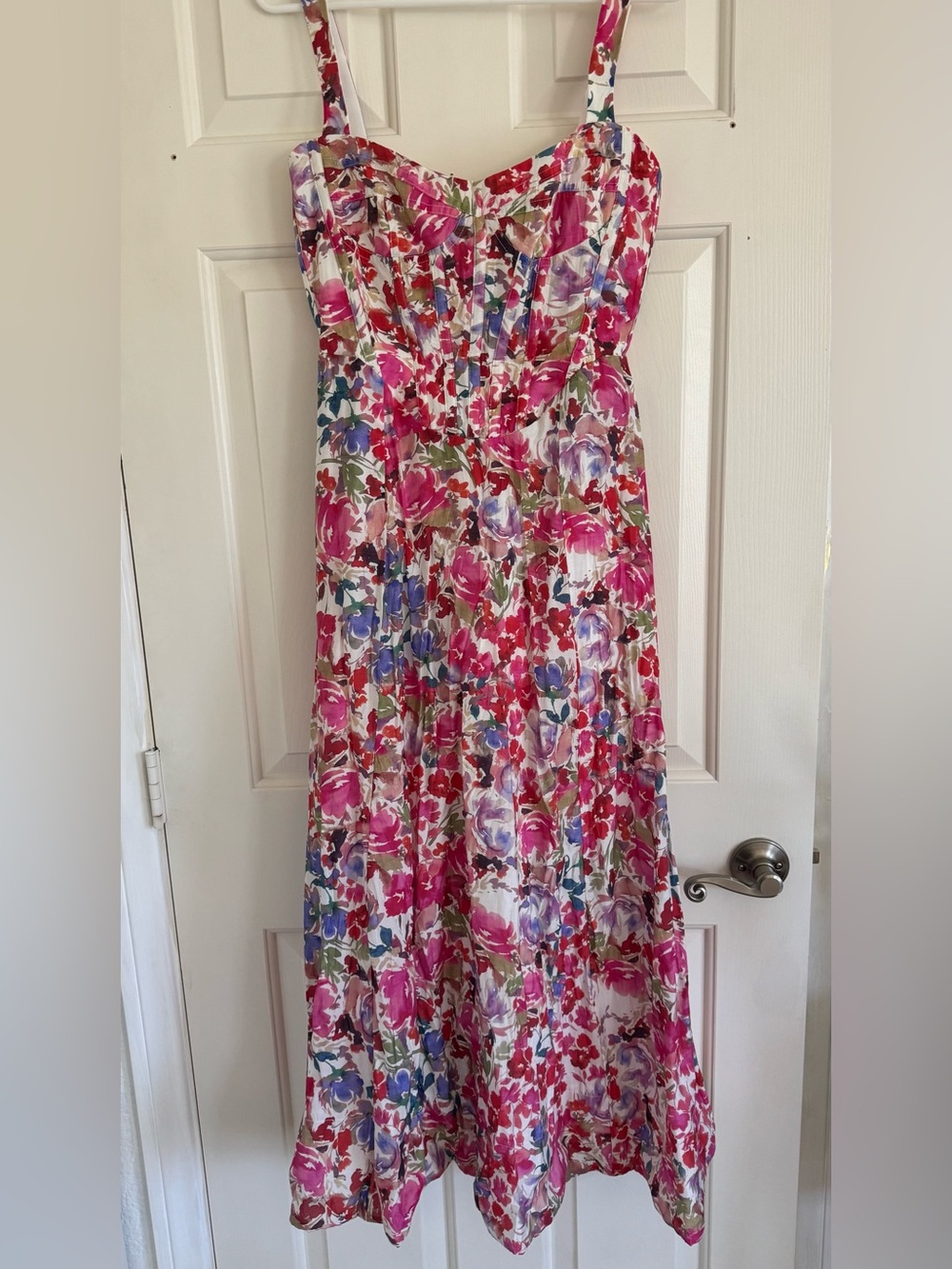 Bardot White Label Midi Dress with Black Logo Tag